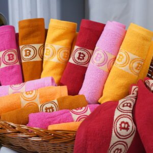 Bitcoin print guest hand towel