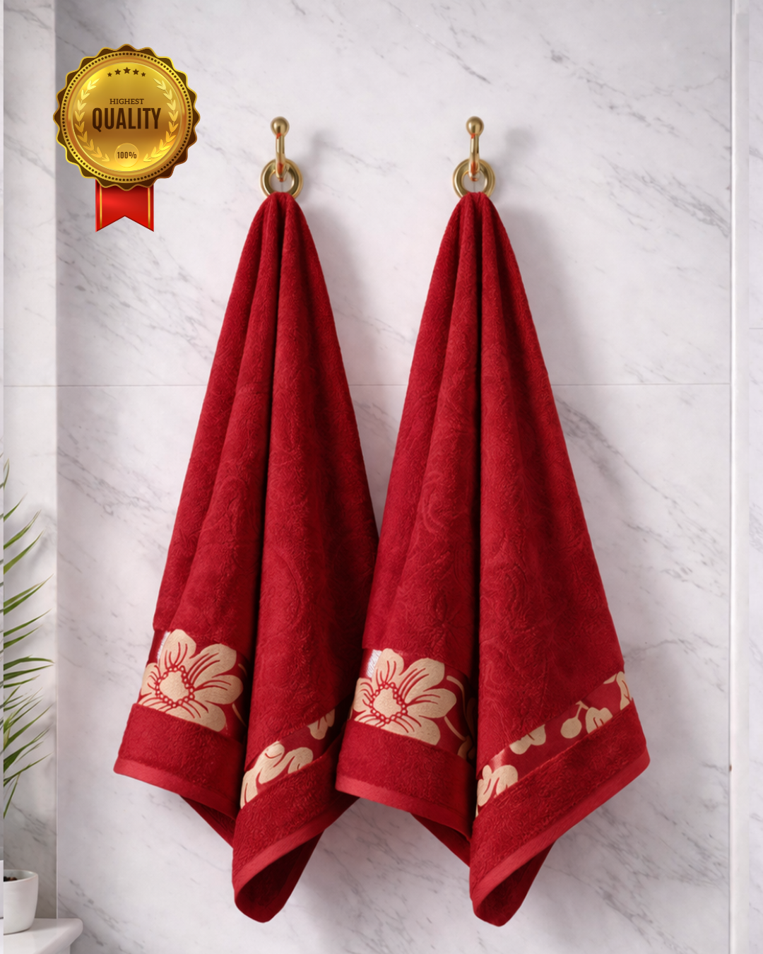 2-piece-bath-towel-combo-golden-petalsred