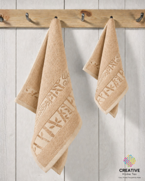 2pc Bath Towel Combo Bamboo Gold(DarkBeige)