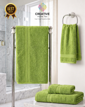 2pc Bath & 2Pc Hand Towel Combo(Green)