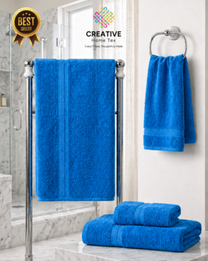 2pc Bath & 2Pc Hand Towel Combo(Light Blue)