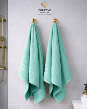 2pc Bath Towel Combo(Blue Bell Green)