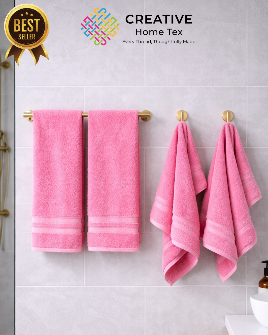 4pc-hand-towel-comboblue-bell-pink