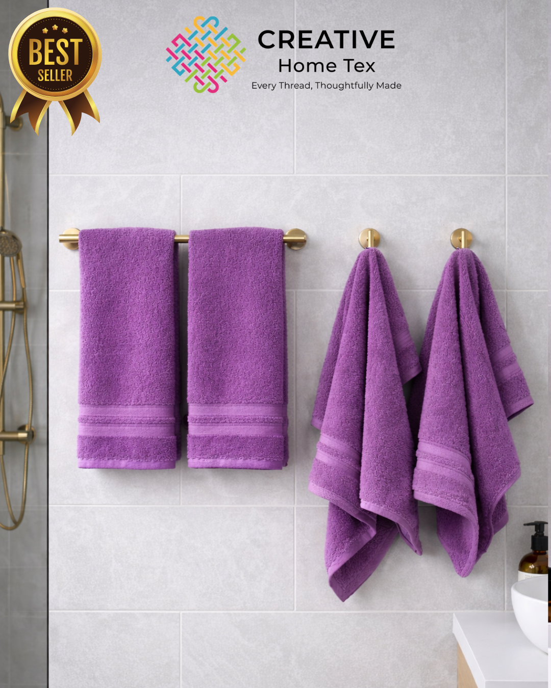 4pc-hand-towel-comboblue-bell-purple