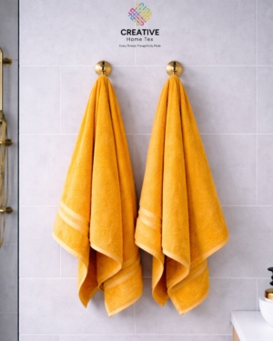 2pc Bath Towel Combo(Blue Bell Orange)