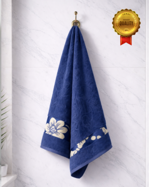 1 piece bath towel Golden petals(Blue)