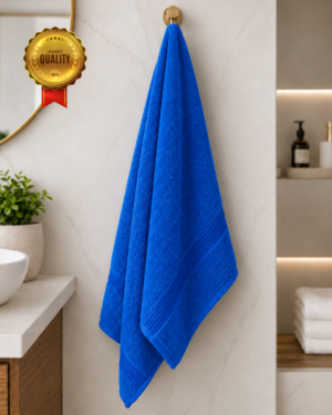 1 piece bath towel Solid imperial(Blue)