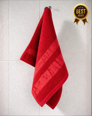 1pc Bath Towel Bamboo Gold(Red)