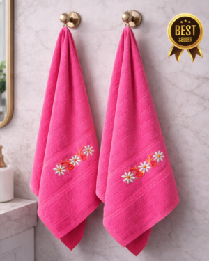 2pc Bath Towel Combo Dove Bath(Deep Pink)