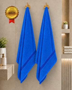 2 piece hand towel combo Solid imperial(Blue)
