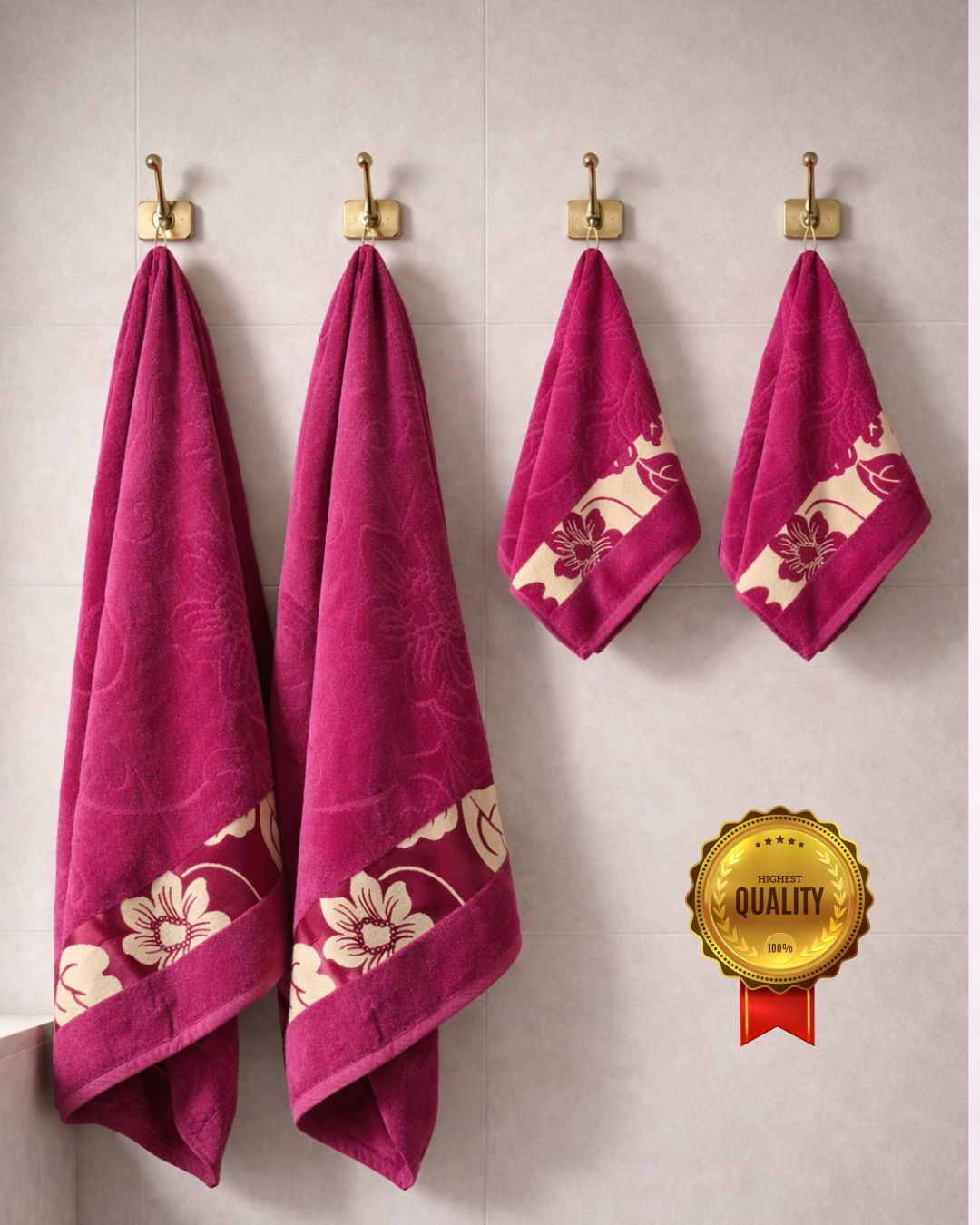 2-piece-bath-2pc-hand-towel-combo-golden-petalspurple-pink