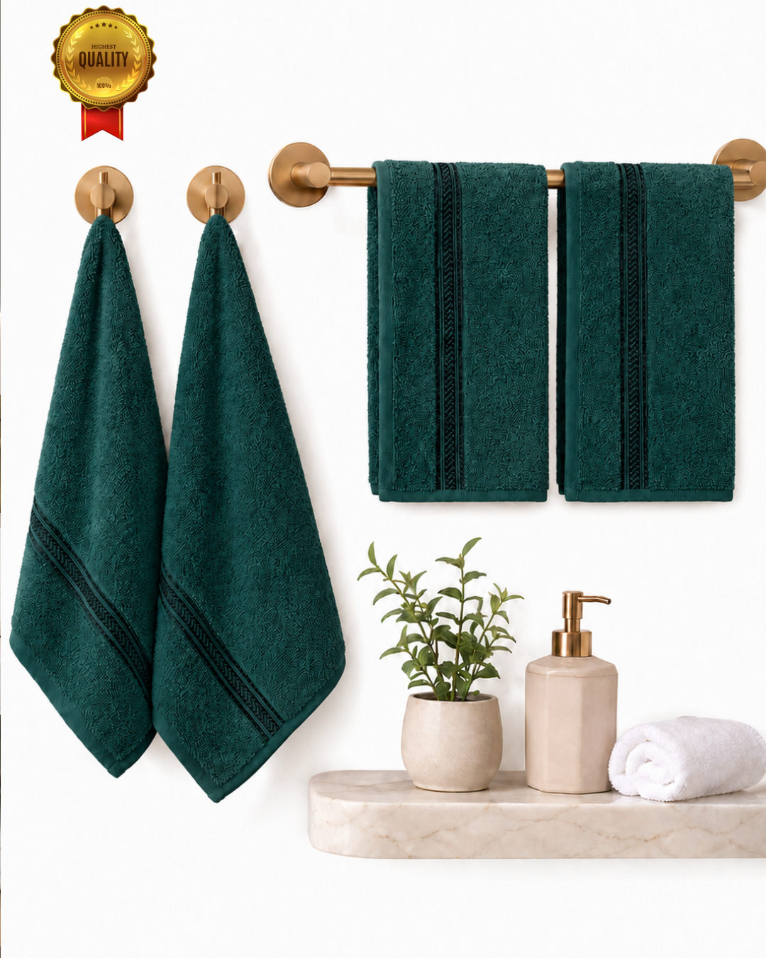 4-piece-hand-towel-combo-solid-imperialgreen