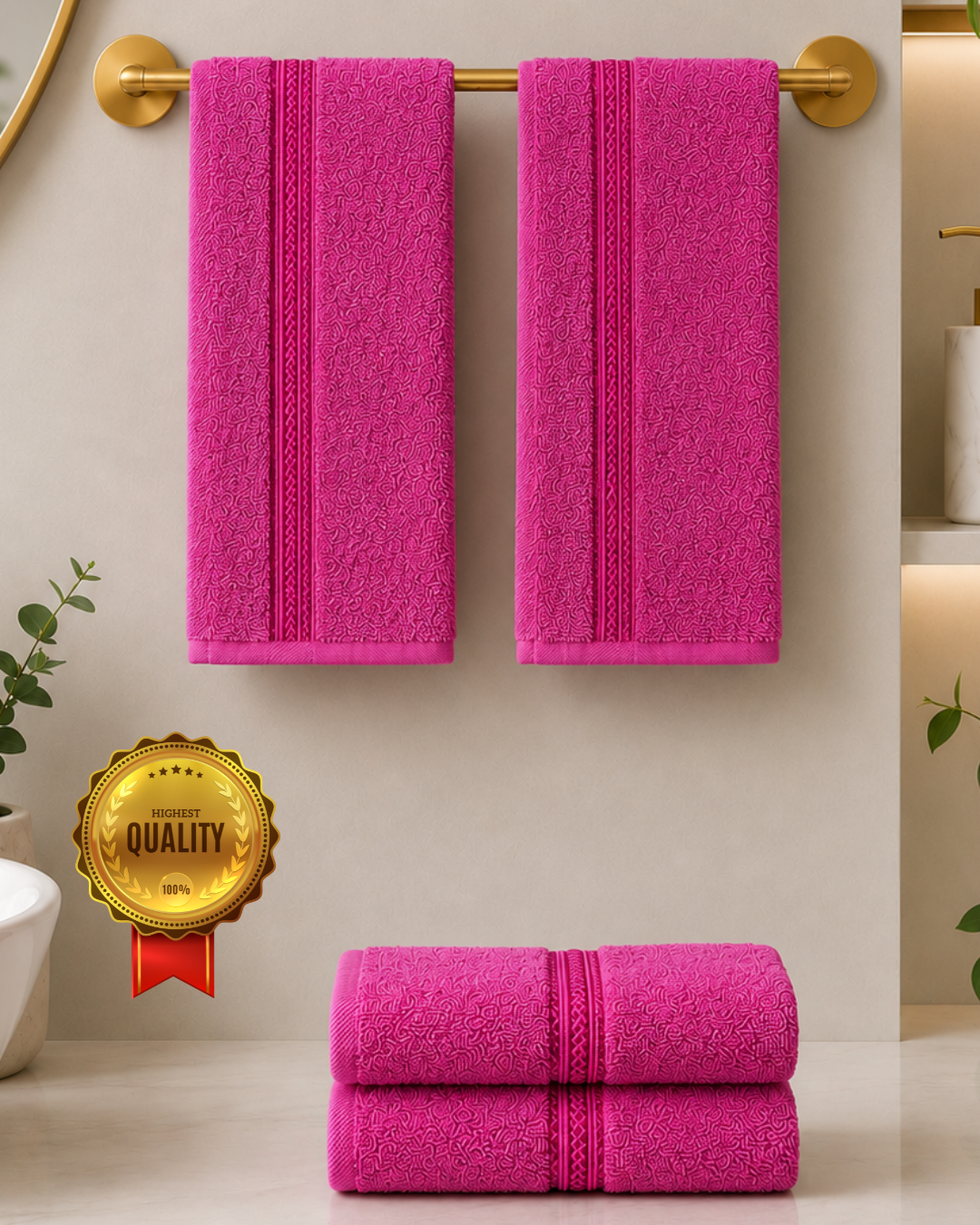 4-piece-hand-towel-combo-solid-imperialpink