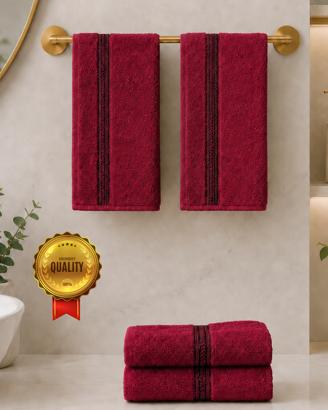 4-piece-hand-towel-combo-solid-imperialmaroon