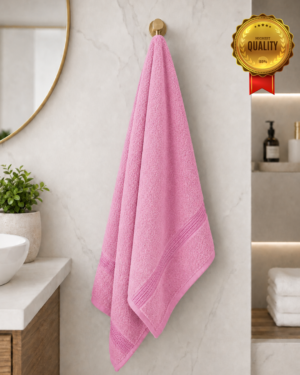 1 piece bath towel Solid imperial(Light Pink)