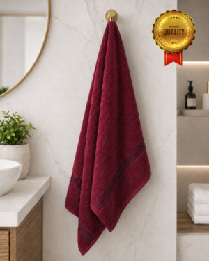 1 piece bath towel Solid imperial(Maroon)