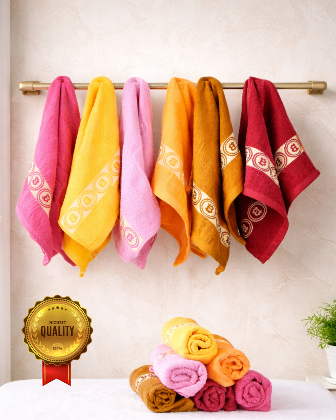 Bitcoin Guest Towel 12pc set