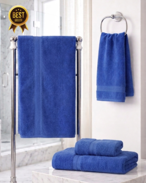 2pc Bath & 2Pc Hand Towel Combo(Blue)